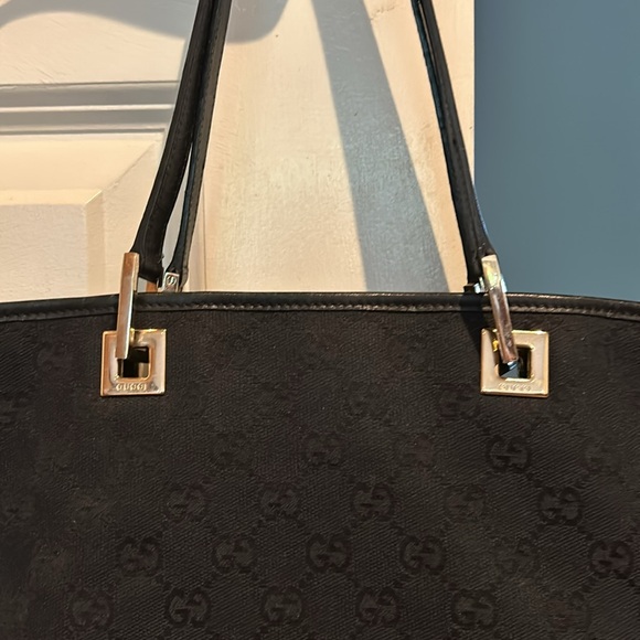 Gucci Tom Ford Era Tote Monogram Canvas 12x10 W/Leather Straps/Silver Hardware - Picture 2 of 11